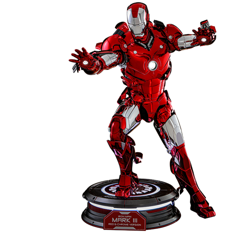 Hot Toys MMS744D64 - Marvel Comics - Iron Man - Iron Man Mark III Red & Chrome Version