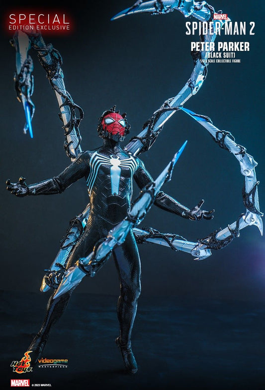 Hot Toys VGM56B - Marvel's Spider Man 2 - Peter Parker Black Suit Deluxe Version