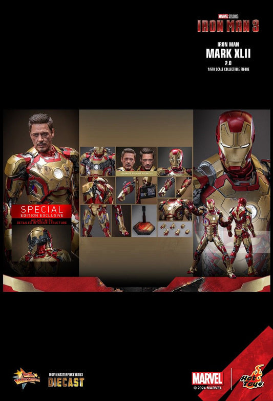 Hot Toys MMS758D65B - Marvel Comics - Iron Man 3 - Iron Man Mark XLII【Pre-Order】