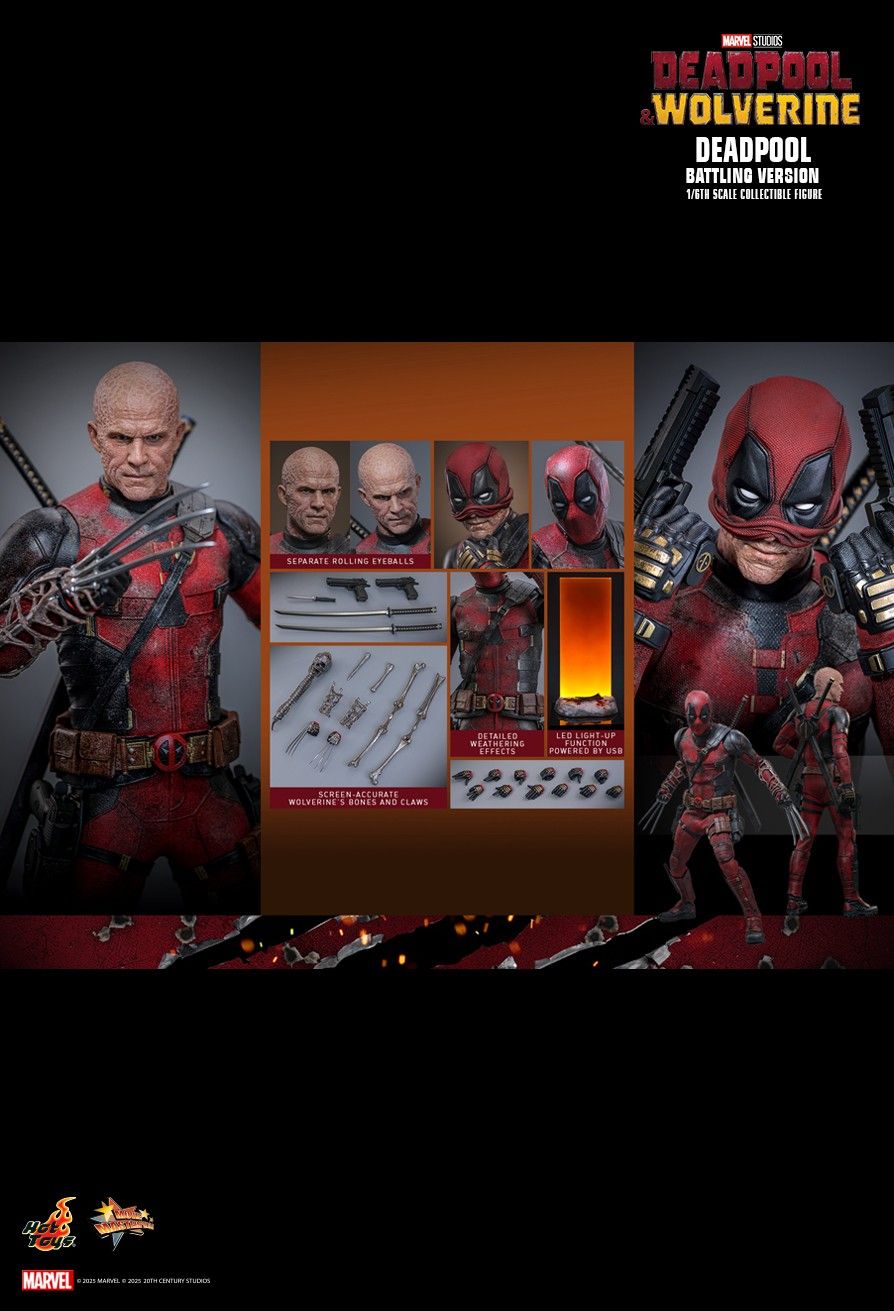 Hot Toys MMS782 - Marvel Comics - Deadpool & Wolverine - Deadpool Batt