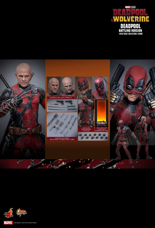 Hot Toys MMS782 - Marvel Comics - Deadpool & Wolverine - Deadpool Battling Version