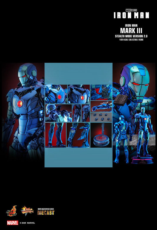 Hot Toys MMS814 - Marvel Comics - Iron Man - Iron Man Mark III Stealth Mode Version