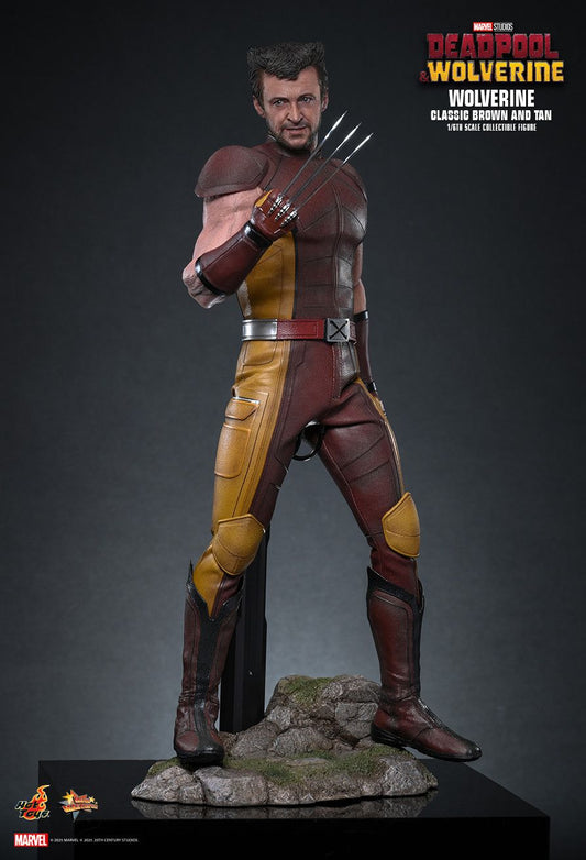 Hot Toys MMS831 - Marvel Comics - Deadpool & Wolverine - Wolverine Classic Brown & Tan