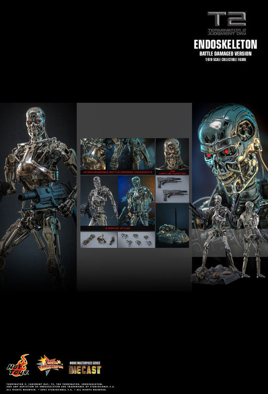 Hot Toys MMS840D77 - Terminator 2 : Judgment Day - Endoskeleton Battle Damaged Version【Pre-Order】