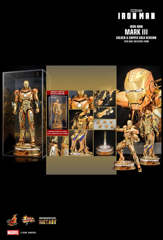 Hot Toys MMS848D78B - Marvel Comics - Iron Man - Iron Man Mark III Golden & Copper Gold Version【Pre-Order】