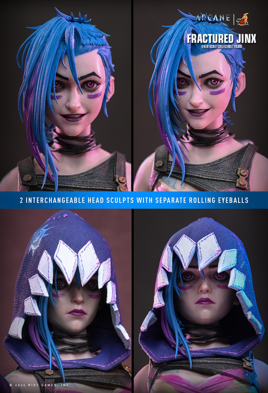 Hot Toys TMS183 - Riot - League Of Legends : Arcane - Fractured Jinx【Pre-Order】