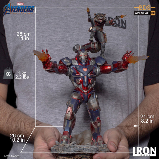 Iron Studios - Marvel Comics - Avengers : Endgame - Iron Patriot & Rocket