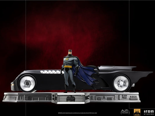 Iron Studios BATANI64922-10 - DC Comics - Batman The Animated Series - Batman and Batmobile Deluxe
