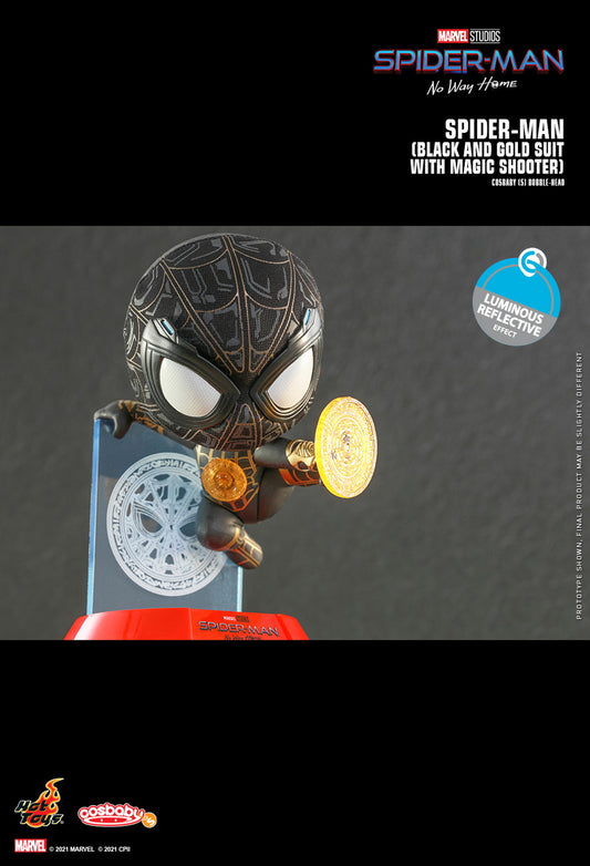 Hot Toys COSB917 - Marvel Comics - Spider Man : No Way Home - Spider Man Black and Gold Suit & Magic Shooter Version