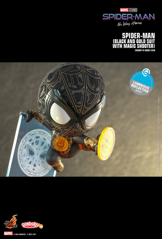 Hot Toys COSB917 - Marvel Comics - Spider Man : No Way Home - Spider Man Black and Gold Suit & Magic Shooter Version