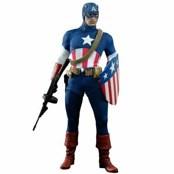Hot Toys MMS205 - Marvel Comics - Captain America : The First Avenger - Captain America Star Spangled Man Version