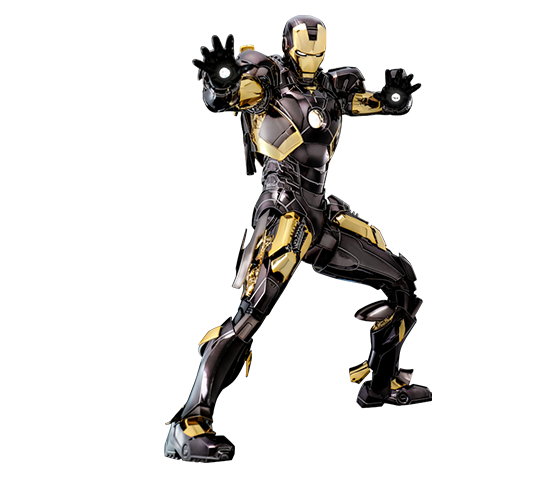 Hot Toys MMS741 - Marvel Comics - The Avengers - Iron Man Mark VII Black & Gold Version