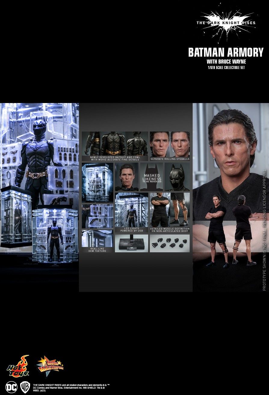 Hot Toys MMS702 - DC Comics - Batman : The Dark Knight Rises - Batman Armory & Bruce Wayne【Pre-Order】