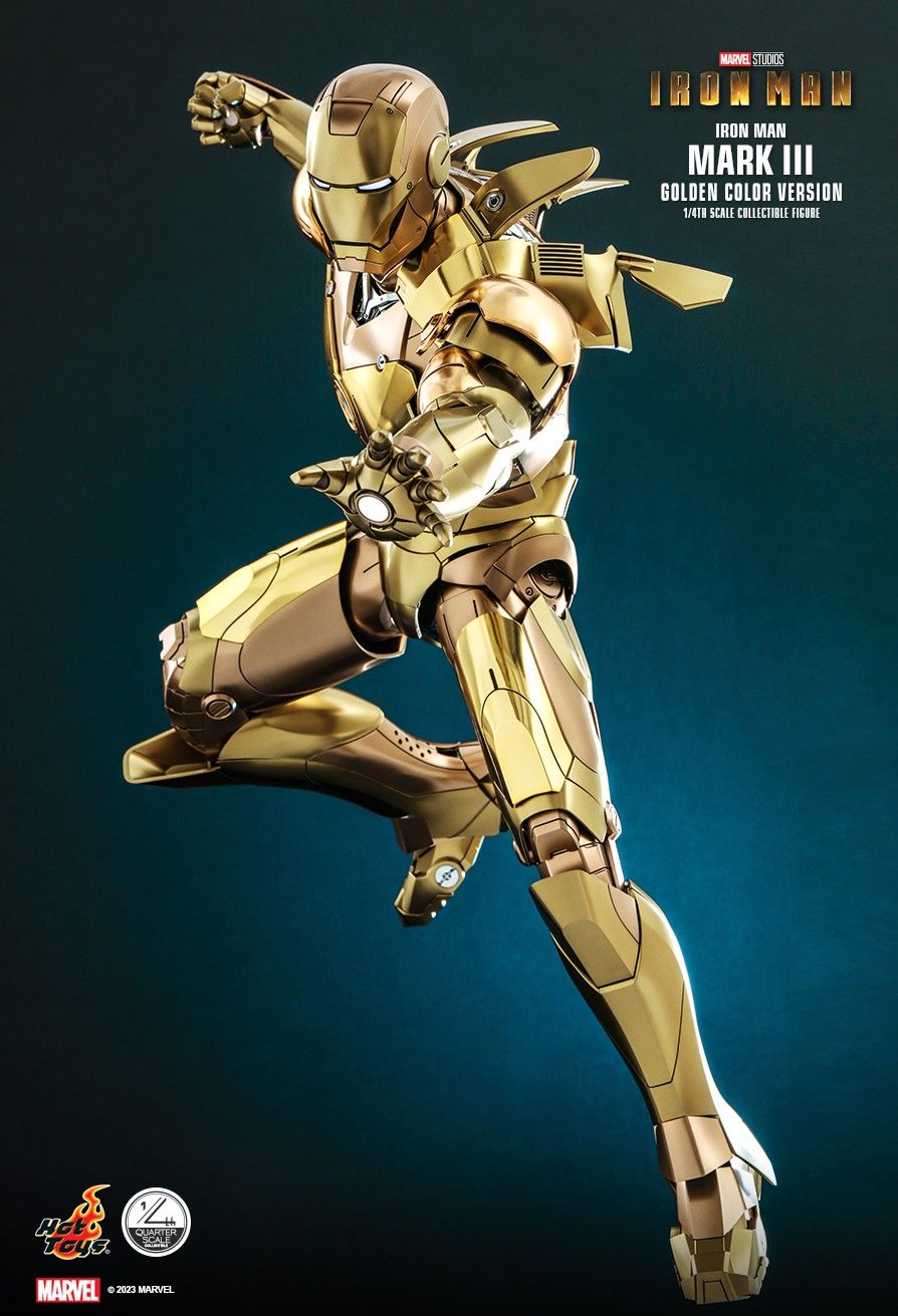 Hot Toys QS024 - Iron Man - Iron Man Mark III Golden Color Version【Back-Order】