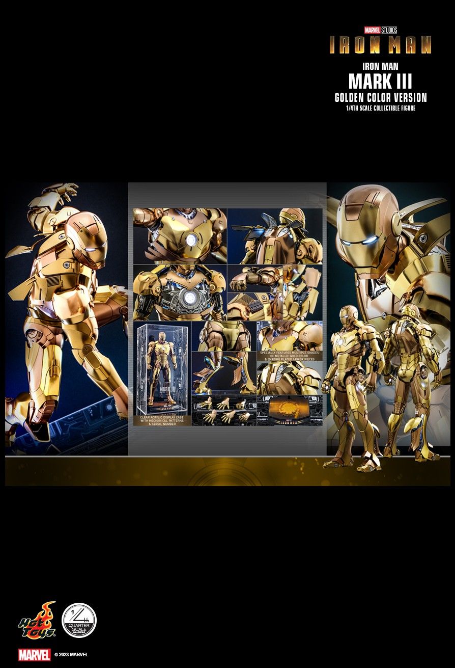 Hot Toys QS024 - Iron Man - Iron Man Mark III Golden Color Version【Back-Order】