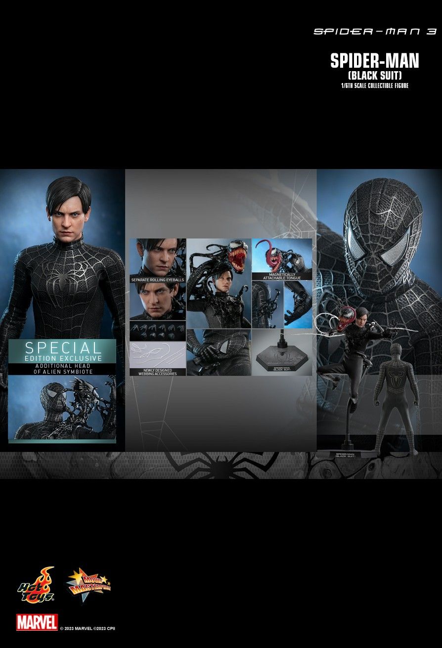 Hot Toys MMS727B - Marvel Comics - Spider Man 3 - Spider Man Black Suit Deluxe Version【Pre-Order】