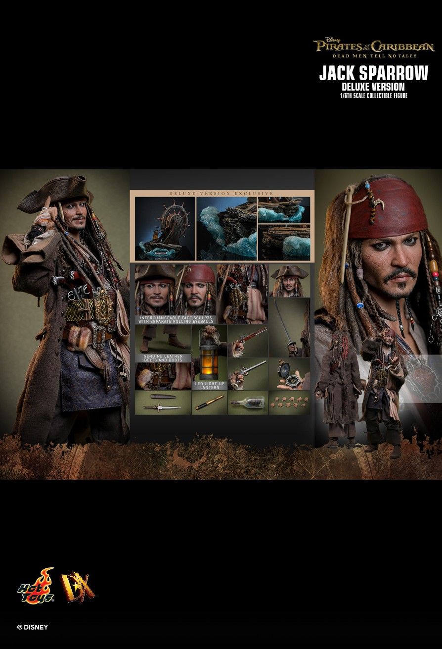 Hot Toys DX38 - Pirates Of The Caribbean : Dead Men Tell No Tales - Jack Sparrow Deluxe Version【Pre-Order】