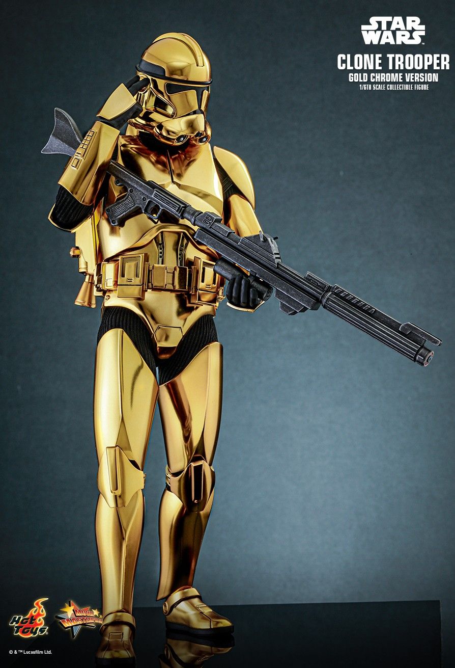 Hot Toys MMS735 - Star Wars - Clone Trooper Gold Chrome Version