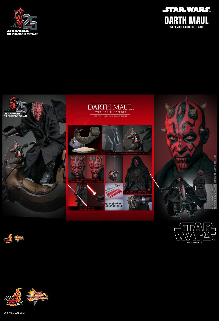 Hot Toys MMS749 - Star Wars : The Phantom Menace - Darth Maul & Sith Speeder【Pre-Order】