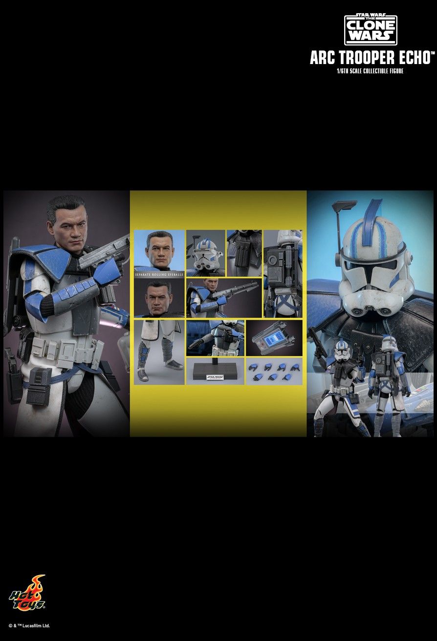 Précommande Hot Toys ARC Trooper Echo – The Clone Wars – 1/6 – Août 2025