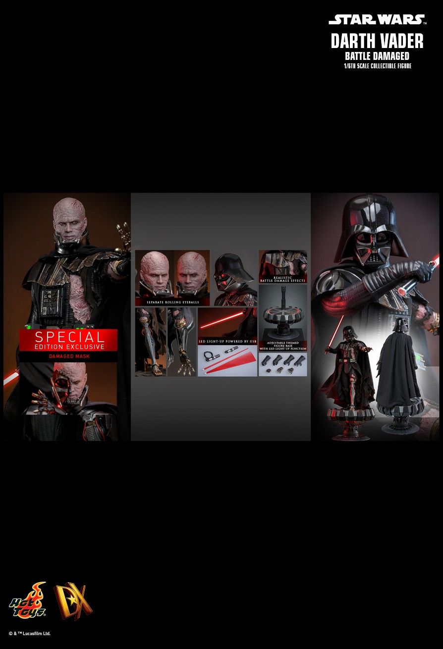 Hot Toys DX44B - Star Wars - Darth Vader Battle Damaged【Pre-Order】