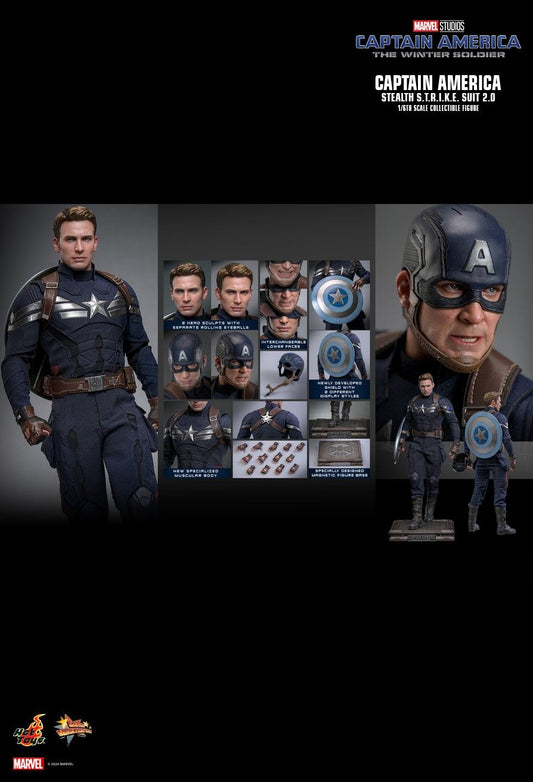 Hot Toys MMS783 - Marvel Comics - Captain America : The Winter Soldier - Captain America Stealth S.T.R.I.K.E Suit【Pre-Order】