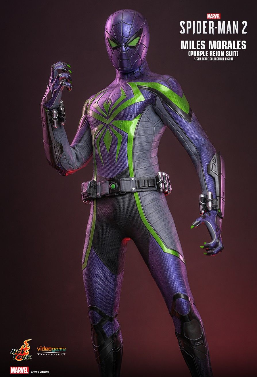 Hot Toys VGM68 - Marvel's Spider Man 2 - Miles Morales Purple Reign Suit