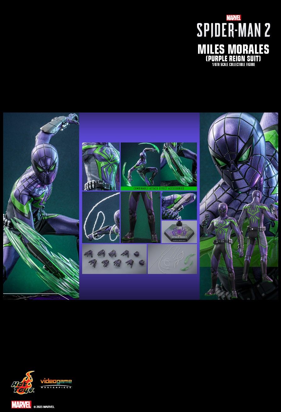 Hot Toys VGM68 - Marvel's Spider Man 2 - Miles Morales Purple Reign Suit