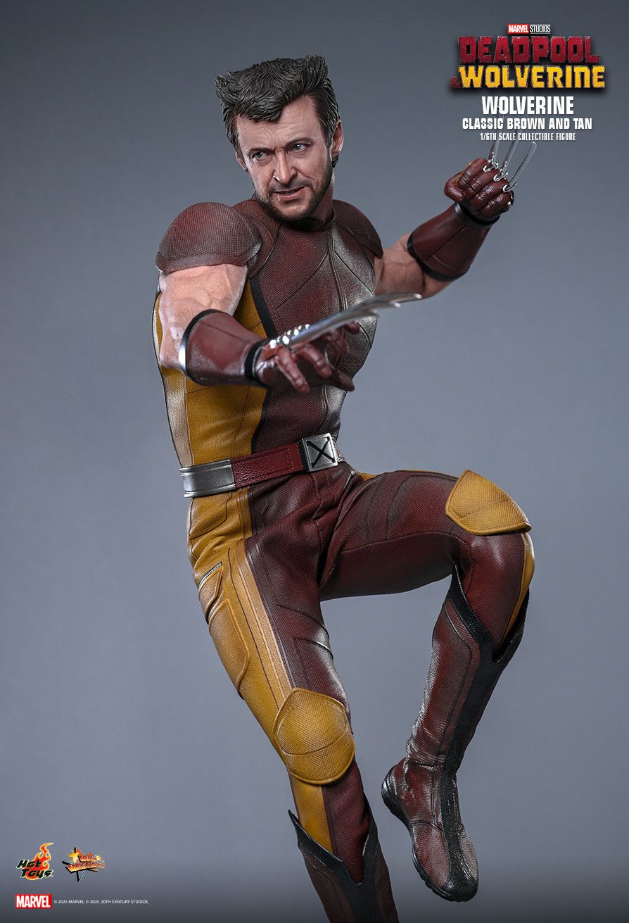 Hot Toys MMS831 - Marvel Comics - Deadpool & Wolverine - Wolverine Classic Brown & Tan