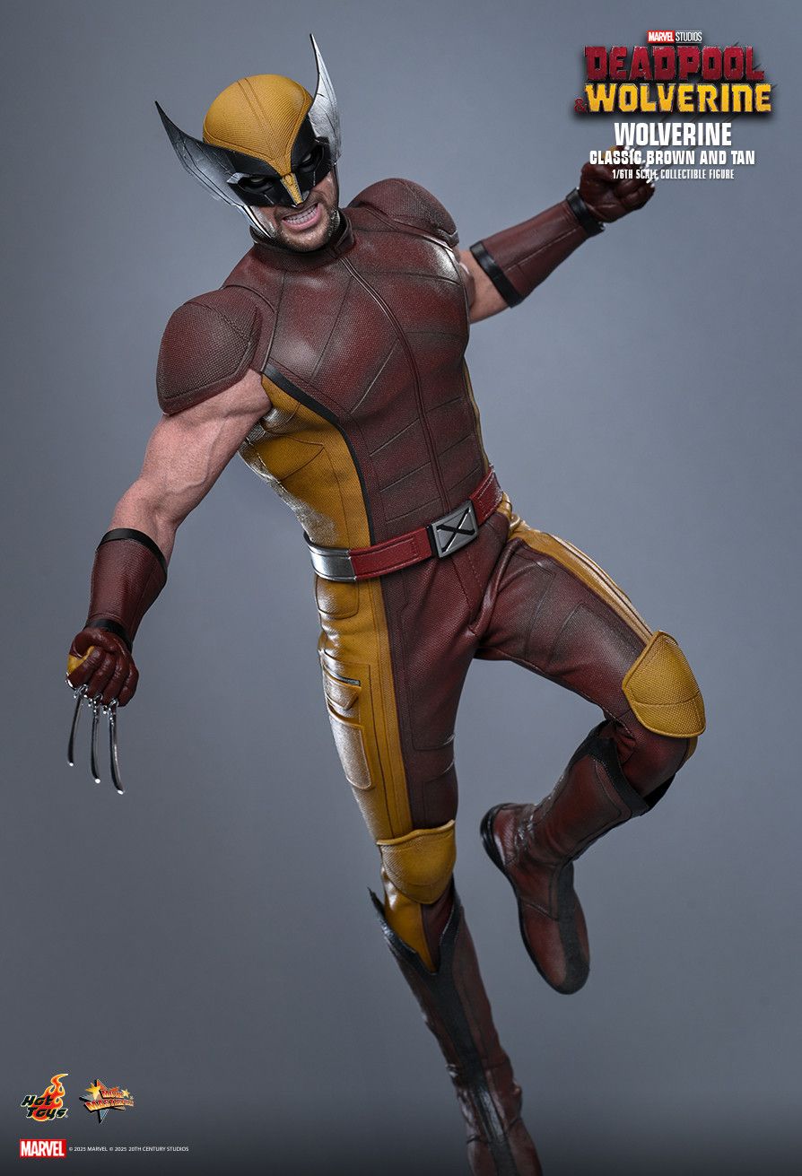 Hot Toys MMS831 - Marvel Comics - Deadpool & Wolverine - Wolverine Classic Brown & Tan