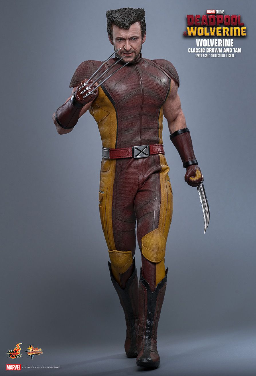 Hot Toys MMS831 - Marvel Comics - Deadpool & Wolverine - Wolverine Classic Brown & Tan