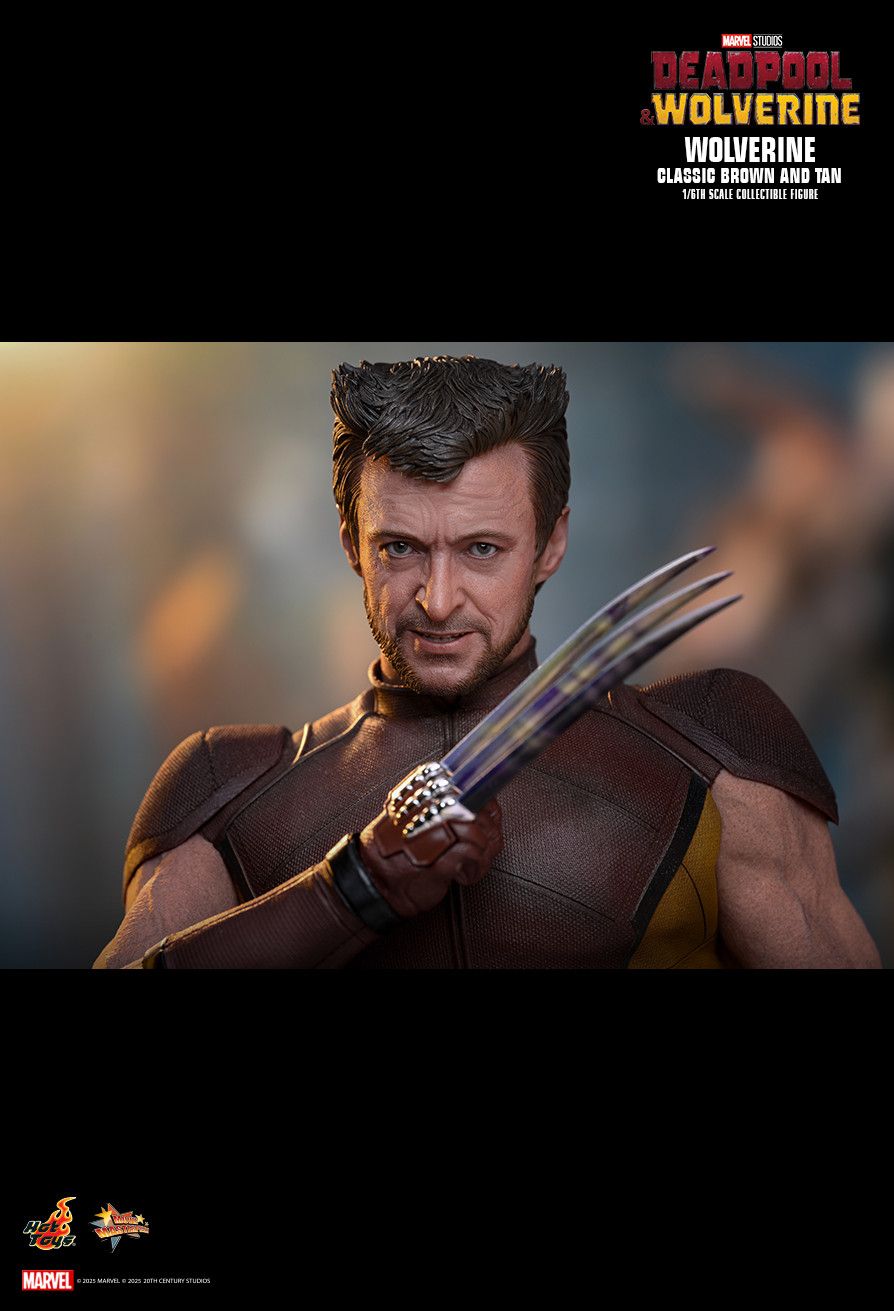Hot Toys MMS831 - Marvel Comics - Deadpool & Wolverine - Wolverine Classic Brown & Tan