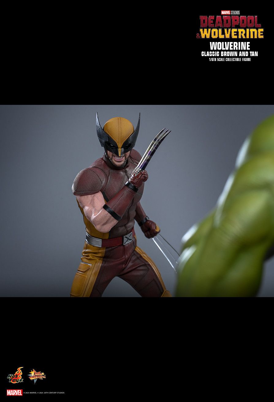 Hot Toys MMS831 - Marvel Comics - Deadpool & Wolverine - Wolverine Classic Brown & Tan