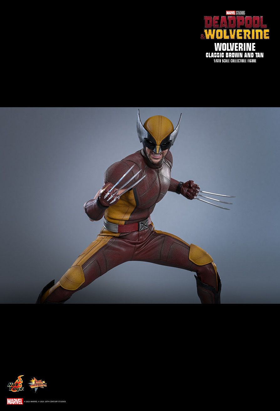 Hot Toys MMS831 - Marvel Comics - Deadpool & Wolverine - Wolverine Classic Brown & Tan