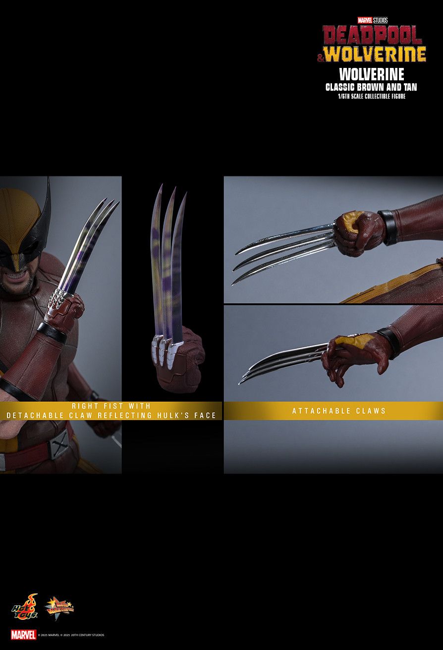 Hot Toys MMS831 - Marvel Comics - Deadpool & Wolverine - Wolverine Classic Brown & Tan