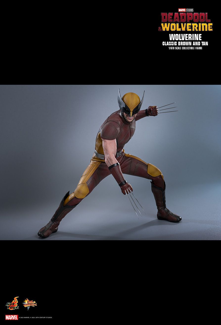 Hot Toys MMS831 - Marvel Comics - Deadpool & Wolverine - Wolverine Classic Brown & Tan