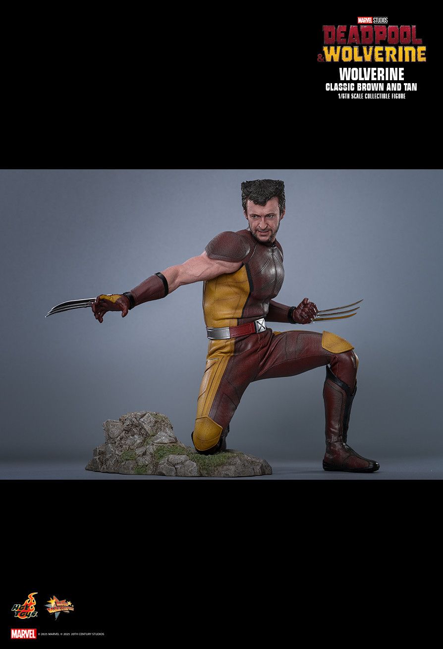 Hot Toys MMS831 - Marvel Comics - Deadpool & Wolverine - Wolverine Classic Brown & Tan