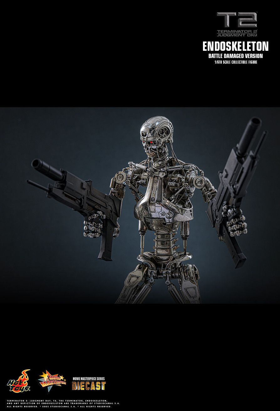 Hot Toys MMS840D77 - Terminator 2 : Judgment Day - Endoskeleton Battle Damaged Version【Pre-Order】
