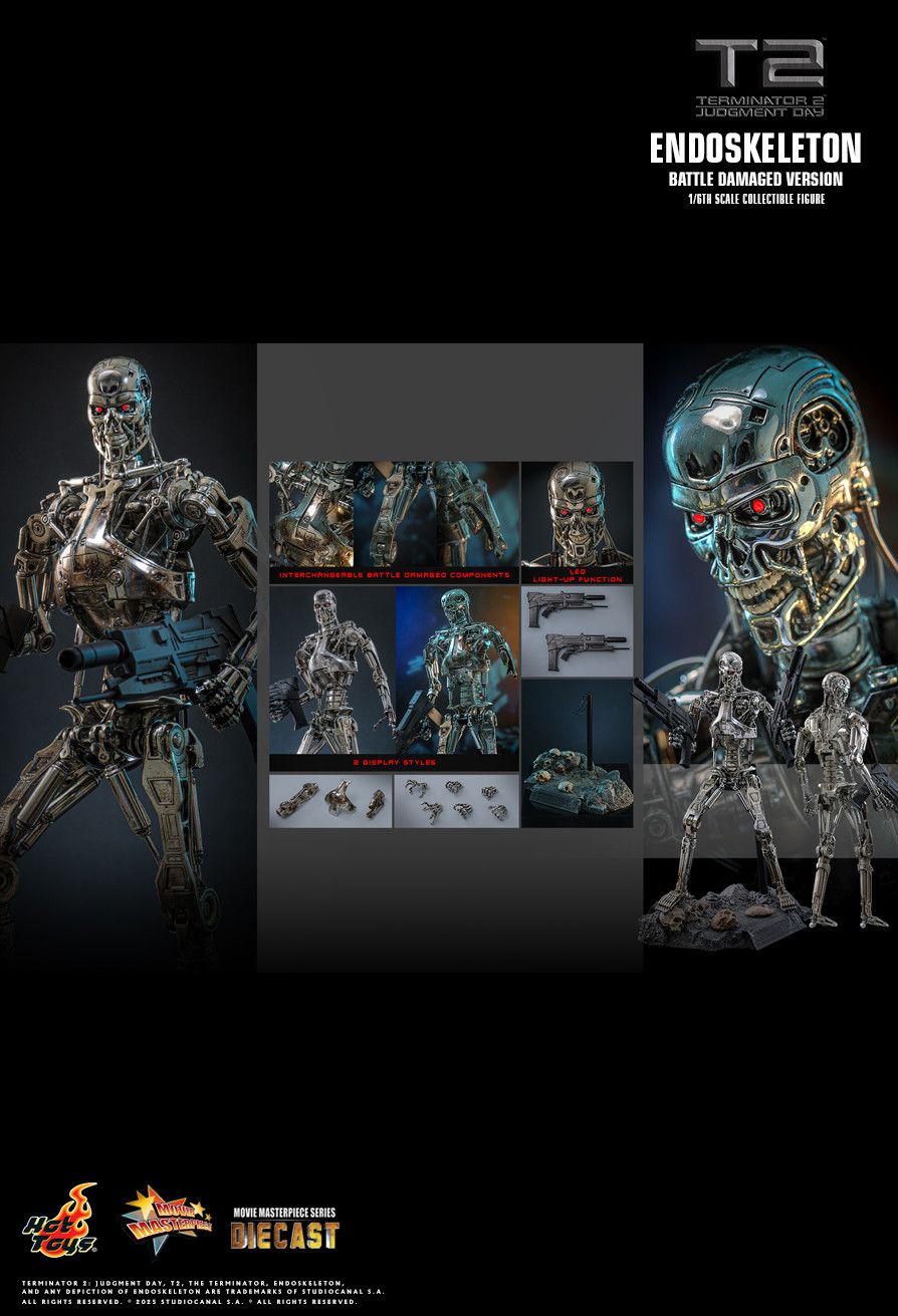 Hot Toys MMS840D77 - Terminator 2 : Judgment Day - Endoskeleton Battle Damaged Version【Pre-Order】