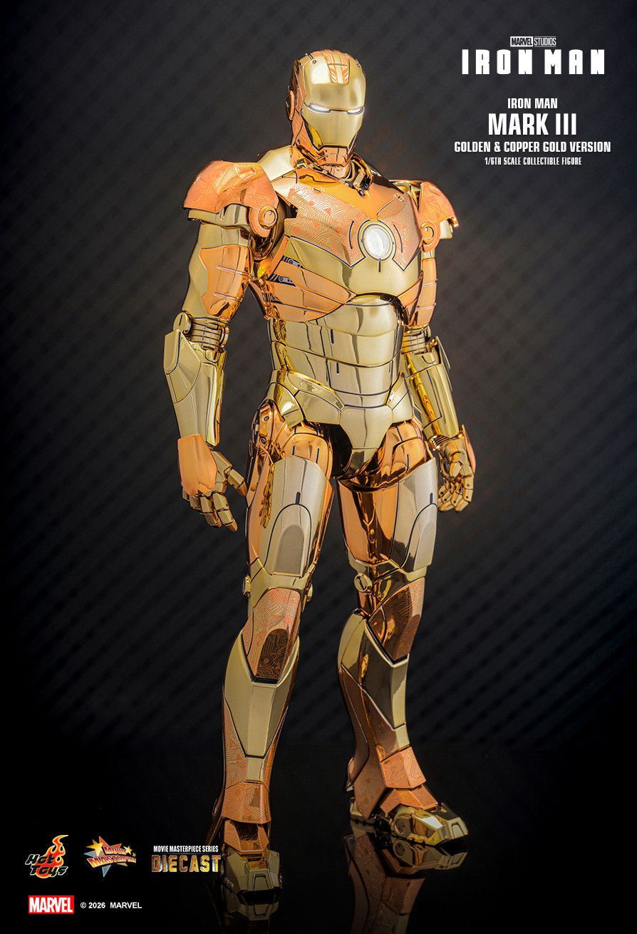 Hot Toys MMS848D78 - Marvel Comics - Iron Man - Iron Man Mark III Golden & Copper Gold Version【Pre-Order】