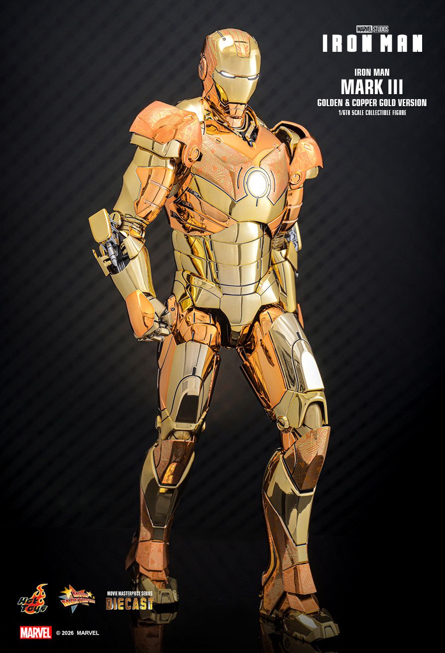 Hot Toys MMS848D78B - Marvel Comics - Iron Man - Iron Man Mark III Golden & Copper Gold Version【Pre-Order】