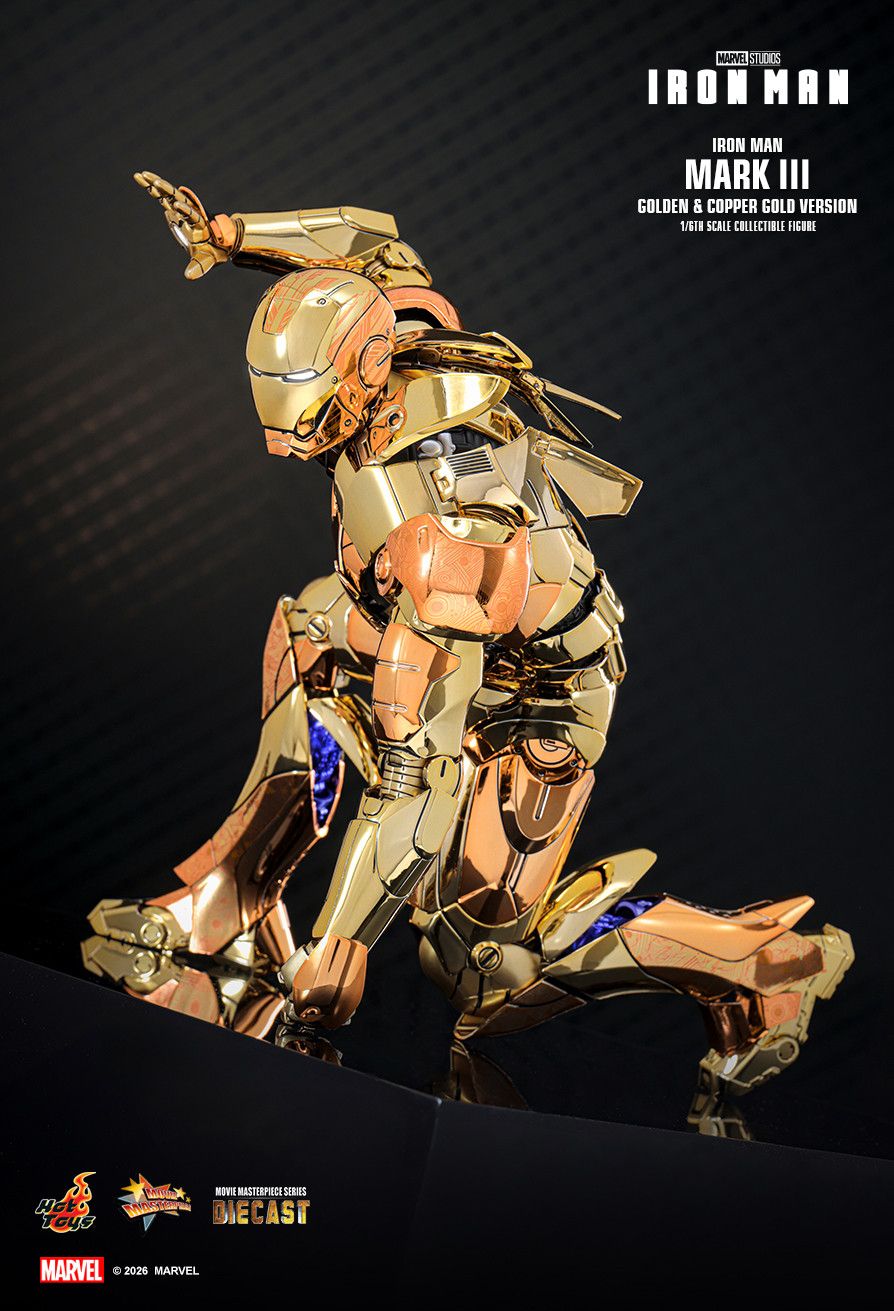 Hot Toys MMS848D78 - Marvel Comics - Iron Man - Iron Man Mark III Golden & Copper Gold Version【Pre-Order】