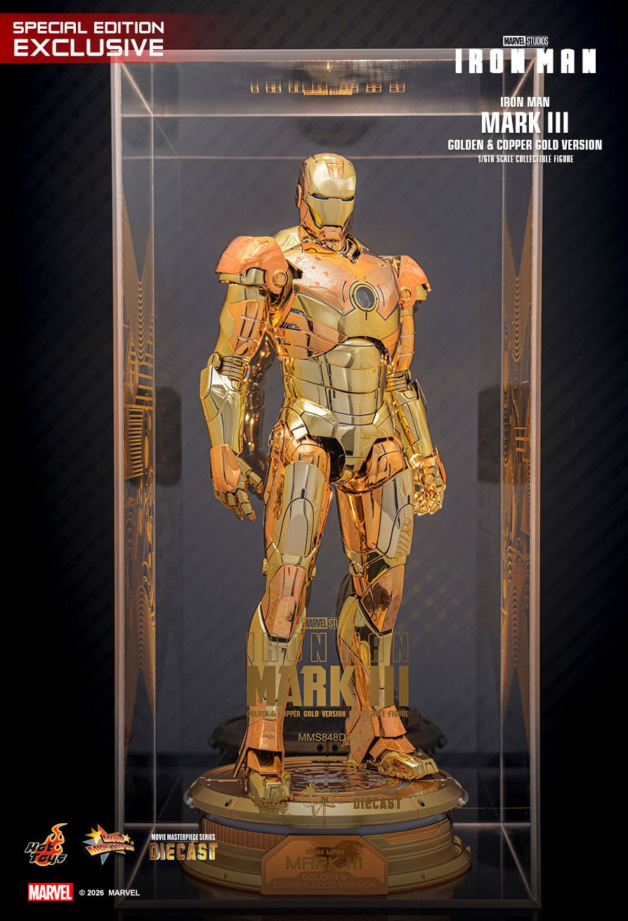 Hot Toys MMS848D78B - Marvel Comics - Iron Man - Iron Man Mark III Golden & Copper Gold Version【Pre-Order】