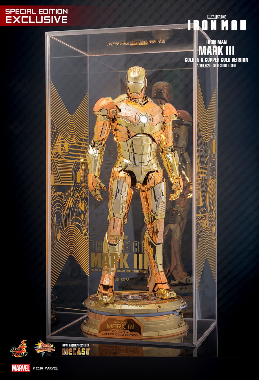 Hot Toys MMS848D78B - Marvel Comics - Iron Man - Iron Man Mark III Golden & Copper Gold Version【Pre-Order】