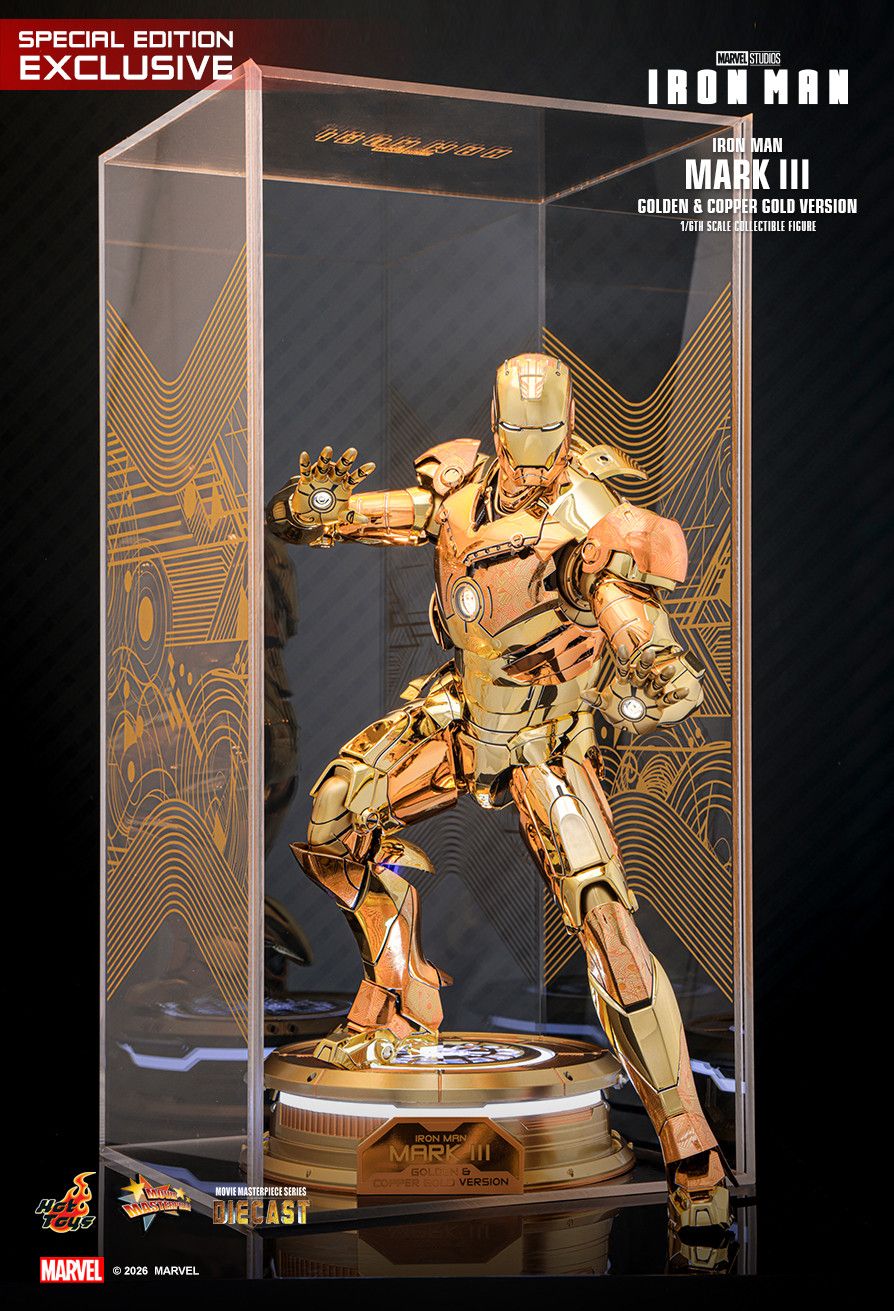 Hot Toys MMS848D78B - Marvel Comics - Iron Man - Iron Man Mark III Golden & Copper Gold Version【Pre-Order】