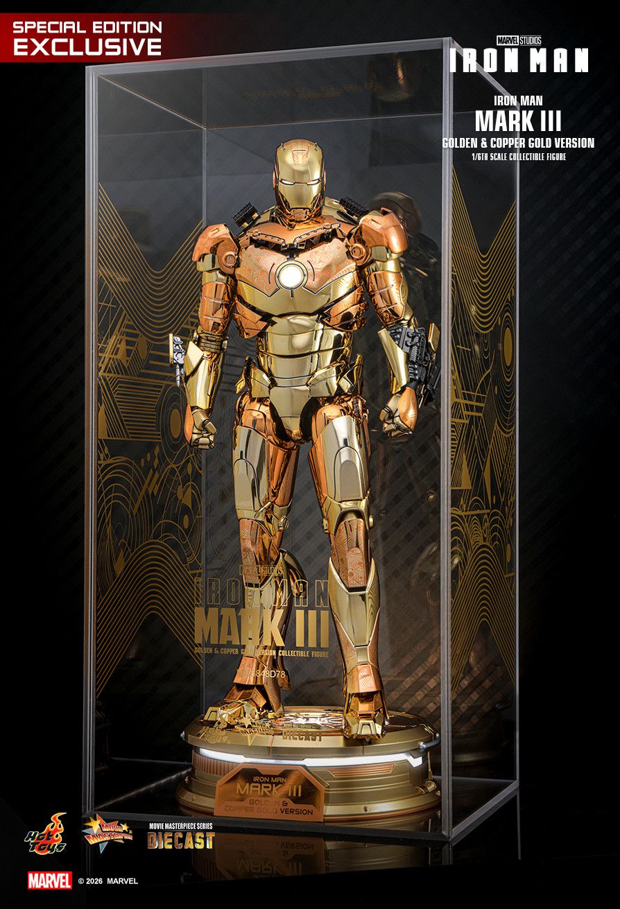 Hot Toys MMS848D78B - Marvel Comics - Iron Man - Iron Man Mark III Golden & Copper Gold Version【Pre-Order】