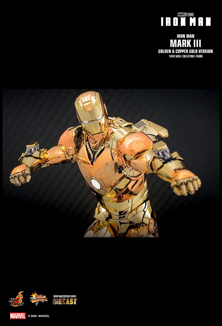 Hot Toys MMS848D78B - Marvel Comics - Iron Man - Iron Man Mark III Golden & Copper Gold Version【Pre-Order】