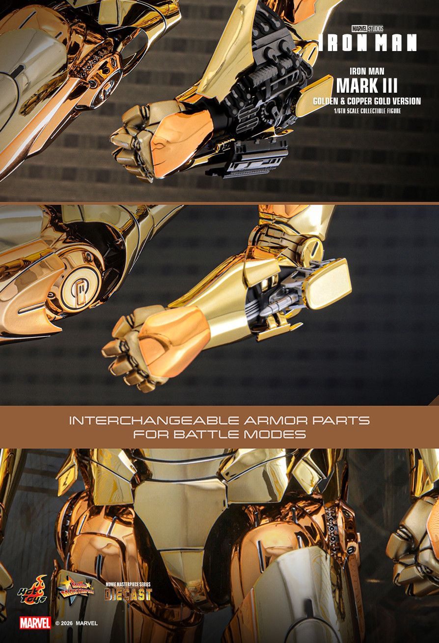 Hot Toys MMS848D78 - Marvel Comics - Iron Man - Iron Man Mark III Golden & Copper Gold Version【Pre-Order】
