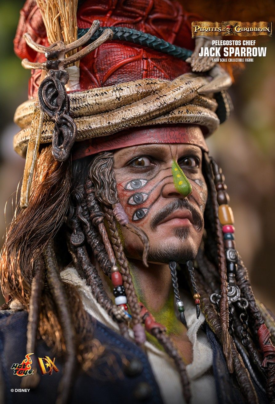 Hot Toys DX48 - Pirates Of The Caribbean : Dead Man's Chest - Pelegostos Chief Jack Sparrow【Pre-Order】