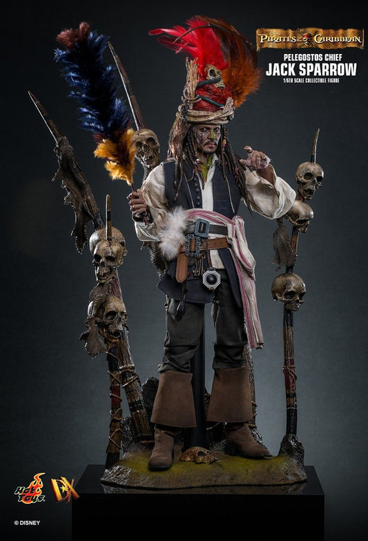 Hot Toys DX48 - Pirates Of The Caribbean : Dead Man's Chest - Pelegostos Chief Jack Sparrow【Pre-Order】